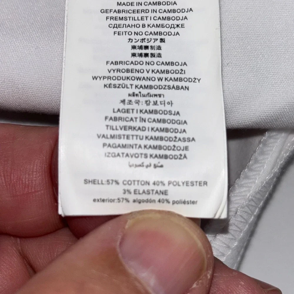 Michael Michael Kors Womens White Cropped Stretch Trousers Size 14 Dress Pants